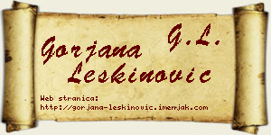 Gorjana Leškinović vizit kartica